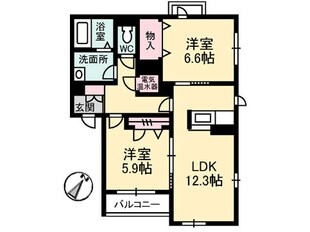 シャーメゾン白枝Ⅱの物件間取画像